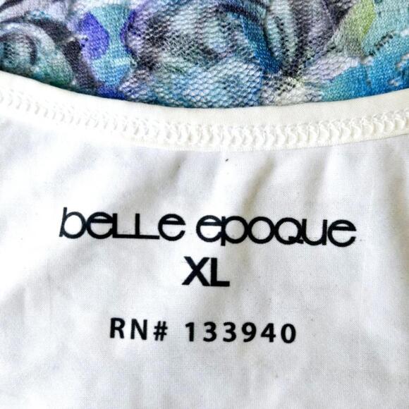 Belle Epoque Flowy Floral Lace Cold Shoulder Stretch Tunic Top Size XL - Picture 4 of 4